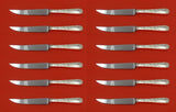 Old Maryland Engraved by Kirk Sterling Silver Steak Knife Set 12pc Custom 8 1/2"