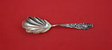 Flora by Shiebler Sterling Silver Sugar Spoon shell bowl w/ primrose  5 7/8"
