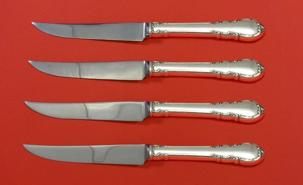 Modern Victorian by Lunt Sterling Silver Steak Knife Set 4pc HHWS Custom 8 1/2"
