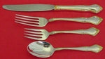 English Georgian Gold by Lunt Sterling Silver Regular Size Place Setting(s) 4pc