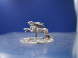 English .800 Silver Place Card Holder Rabbit Figural 3/4" x 1 3/8" x 1" (#5269)