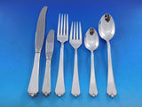Lotus by Watson-Wallace Sterling Silver Flatware Service for 8 Set 55 pieces