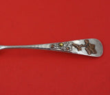 Applied Metals by Gorham Sterling Silver Teaspoon with Plant Leaf Sand Pebble 6"