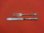 Violet by Wallace Sterling Junior Set 2pc Knife Blunt SP 7 1/2" & Fork 6"