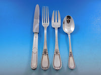 Tetard Freres Perles Sterling Silver Flatware Set Service French 343 pcs Dinner