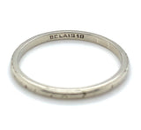 18k White Gold Wedding Band Ring Jewelry with Dot Design Size 6.25 (#J5900)