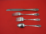 Queen's Lace By International Sterling Silver Dinner Size Place Setting(s) 4pc