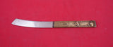 Kozuka by Unknown Mixed Metals Fish Knife bronze handle w/ vase and man 7"