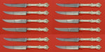 Marlborough by Reed Barton Sterling Silver Steak Knife Custom Set 12pcs Serrated