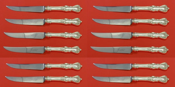 Marlborough by Reed Barton Sterling Silver Steak Knife Custom Set 12pcs Serrated
