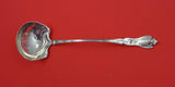 Violet by Whiting Sterling Silver Mayonnaise Ladle w/ violets in bowl 5 1/2"