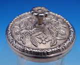Repousse by Kirk Sterling Silver and Engraved Glass Jam Jar w/Grapes #17 (#7653)