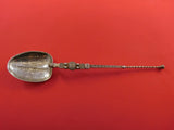 English Victorian Sterling Silver Coronation Spoon Vermeil Circa 1901 10"