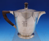 International Sterling Silver Tea Set 6pc with Teak Handles Modernism (#0482)