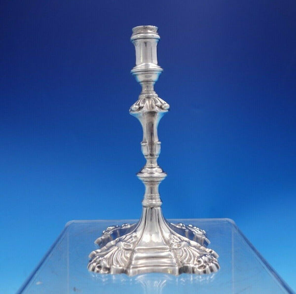 English Sterling Silver By William Grundy Candlestick Georgian Antique (#4028)