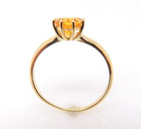 14k Solitaire Ring w/Specialty Concave Cut 1.05ct Genuine Natural Citrine #J3857