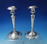 Fourteenth Century by Shreve Sterling Silver Candlestick Pair 8 1/2" (#5582)