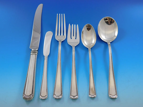Scroll and Bead by Blackinton Sterling Silver Flatware Set for 8 Service 53 pcs