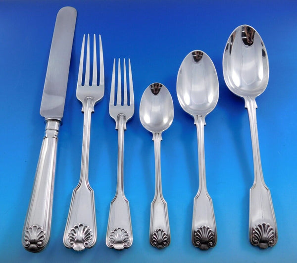 Fiddle Thread & Shell by James Robinson Sterling Silver Flatware Set Service