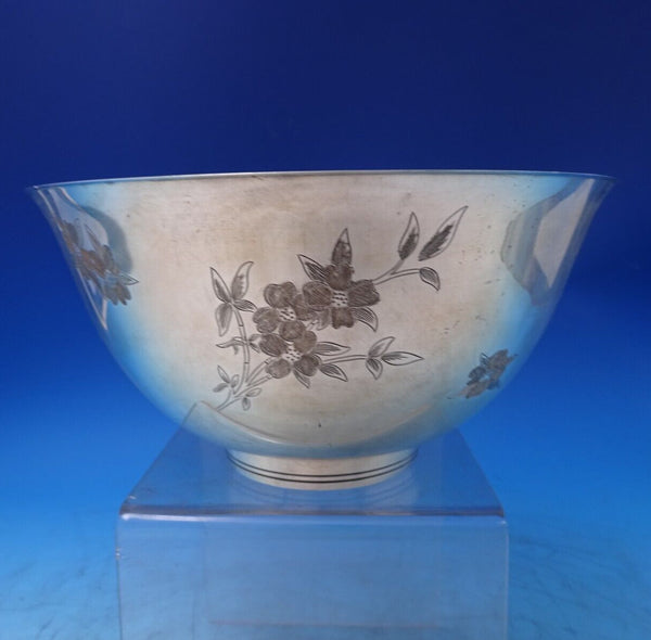 Dogwood by Kirk Sterling Silver Ice Bowl Hand Engraved #79 4" x 8" (#7148)