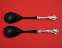Delacourt by Lunt Sterling Silver Salad Serving Set 2pc HH with Ebony 11"