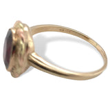 10k Yellow and Rose Gold Red Synthetic Lab-Created Spinel Ring 10.25 (#J7086)