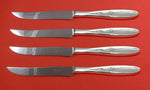 Rose Solitaire by Towle Sterling Silver Steak Knife Set 4pc Texas Sized Custom