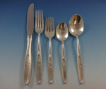 Rose Solitaire by Towle Sterling Silver Flatware Set For 12 Service 67 Pieces