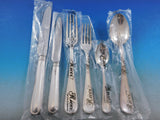 Ascot by Ricci 800 Silver Flatware Set for 12 Service 76 pcs Dinner New Unused