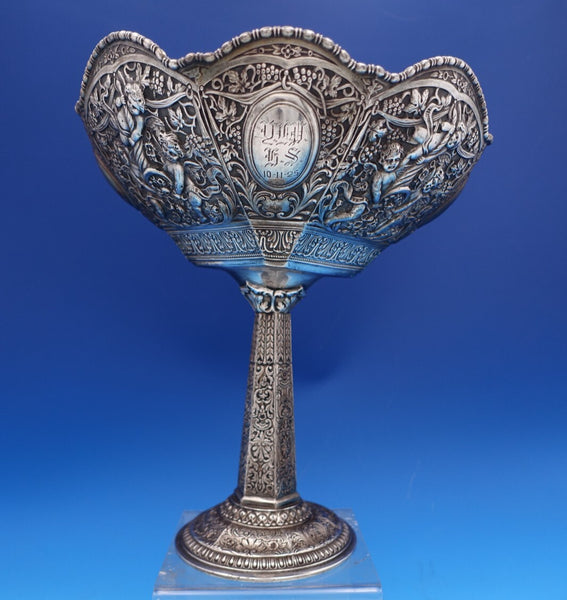 Derby Silver Co Silverplate Centerpiece Bowl Raised #1264 Winged Cherubs (#8490)