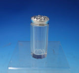 Sterling Silver Dresser Jar with Daisies on Lid c.1910 3 3/4" x 1 1/4" (#5546)