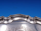 Ellis Barker English Silverplate Serving Tray w/Floral Wreath 3/4" x 12" (#7625)