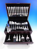 Monticello by Lunt Sterling Silver Flatware Set For 12 Service 92 pcs B monogram