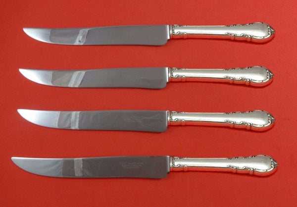 Modern Victorian by Lunt Sterling Silver Steak Knife Set Texas Sized Custom