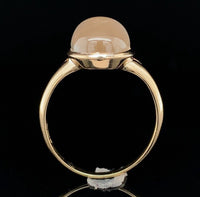 10k Rose Gold 5 Carat Cat's Eye Genuine Natural Moonstone Ring 5.75 (#J6579)