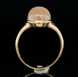 10k Rose Gold 5 Carat Cat's Eye Genuine Natural Moonstone Ring 5.75 (#J6579)