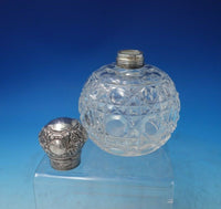 J.G. and S. English Sterling Silver Dresser Jar with Cut Crystal 5 1/2" (#5908)