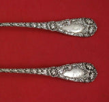 Chrysanthemum by Durgin Sterling Silver Salad Serving Set 2pc Gold Washed 9"