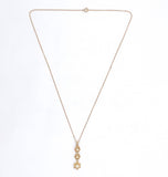 10k Yellow Gold Lavaliere Buttercup Pendant w/ Genuine Natural Diamonds (#J6427)