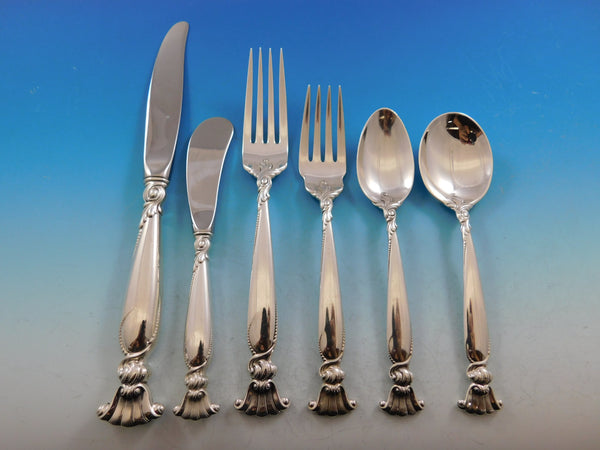 Romance of the Sea by Wallace Sterling Silver Flatware Set for 12 Service 72 pcs