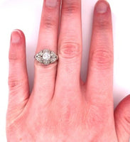 14k White Gold 1/2 Carat Genuine Natural Diamond Ring .61ct Jewelry (#2867)