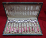 French Sterling by Unknown Sterling Silver Teaspoon Set of 12 In Box 5 1/2"