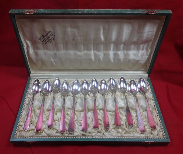 French Sterling by Unknown Sterling Silver Teaspoon Set of 12 In Box 5 1/2"