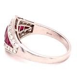 Platinum 2.79 Carat Finest Genuine Natural Ruby Ring (#J4865)