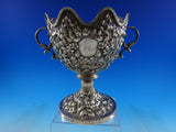 Repousse by AE Warner Coin Silver Tea Set 5 pc Samovar Birds Monkey Lion #8648