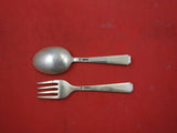 Chased Classic by Lunt Sterling Silver Baby set 2 pieces 4 3/8"