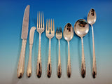 Silver Flutes by Towle Sterling Silver Flatware Service for 12 Set 107 Pieces