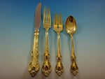 Spanish Provincial Gold by Towle Sterling Silver Flatware Service Set 12