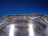 English Silver Tray with Pierced Border and Lion Feet for Inkwell (#4262)