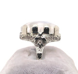 14k White Gold 9.58ct Marquise Genuine Natural Moonstone Filigree Ring (#J5712)